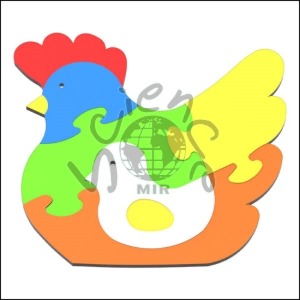 DIY 창작용 3D 퍼즐 닭(6pcs)
