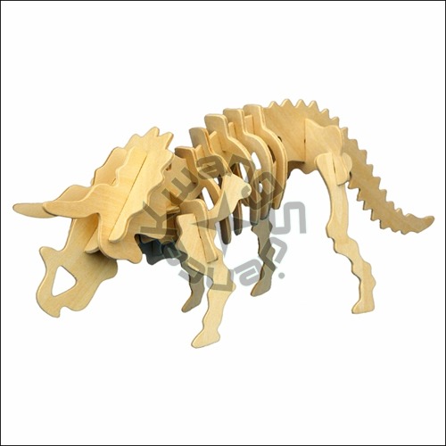 3D 입체 나무 공룡 트리케라톱스