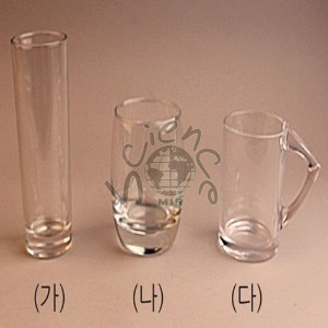 여러가지모양의투명한그릇3종II(액체실험,유리3종)(MIR-0999)