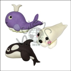 뉴 오물조물비누 바다의 포유류동물(고래/범고래/아기바다표범)-10세트